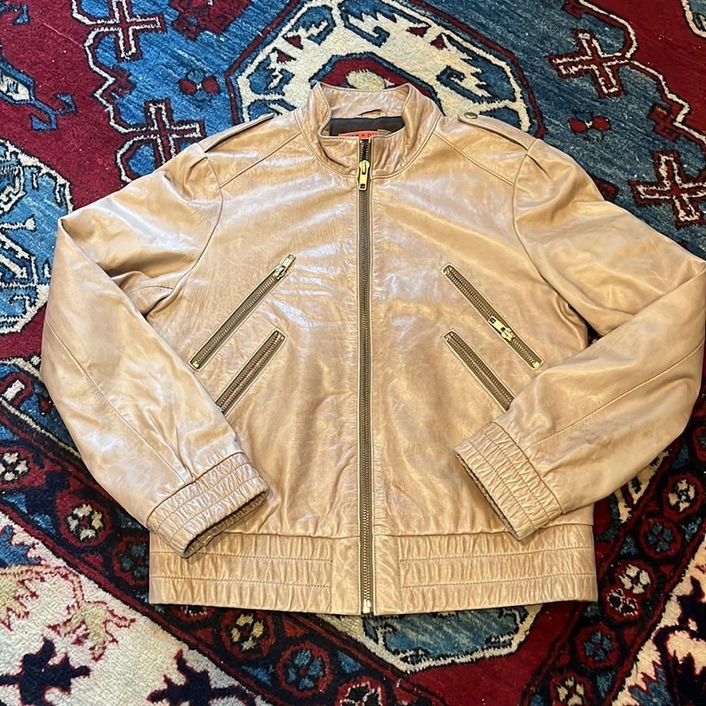 Alice + Olivia Tan Bomber Jacket